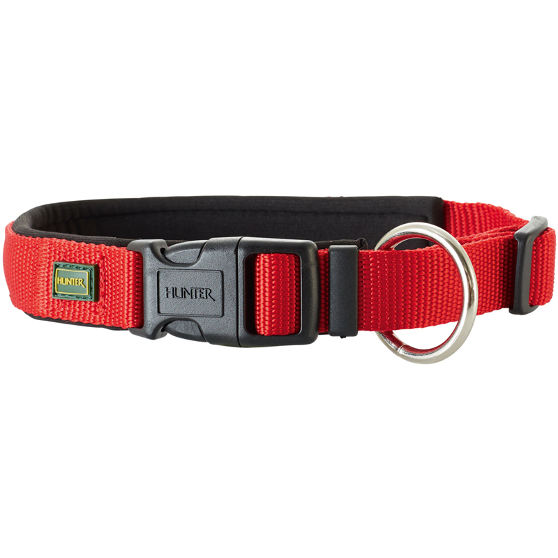 Hunter Halsung Neopren Vario Plus Rot/Schwarz, Größe: 30-35cm