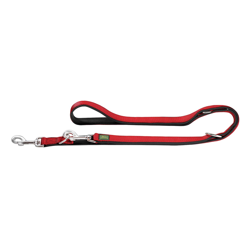 Hunter Verstellbare Führleine Neopren, rot/schwarz 15/200