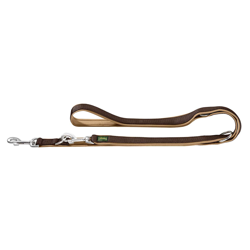 Hunter Verstellbare Führleine Neopren 10 mm / 200 cm braun / karamel