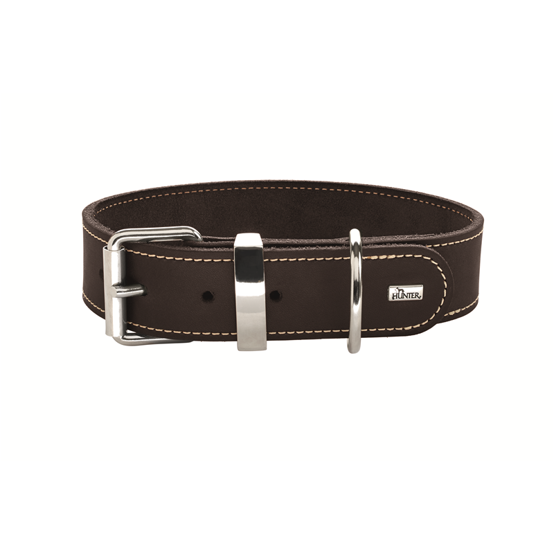 Hunter Hunde Halsband Aalborg Special dunkelbraun 45