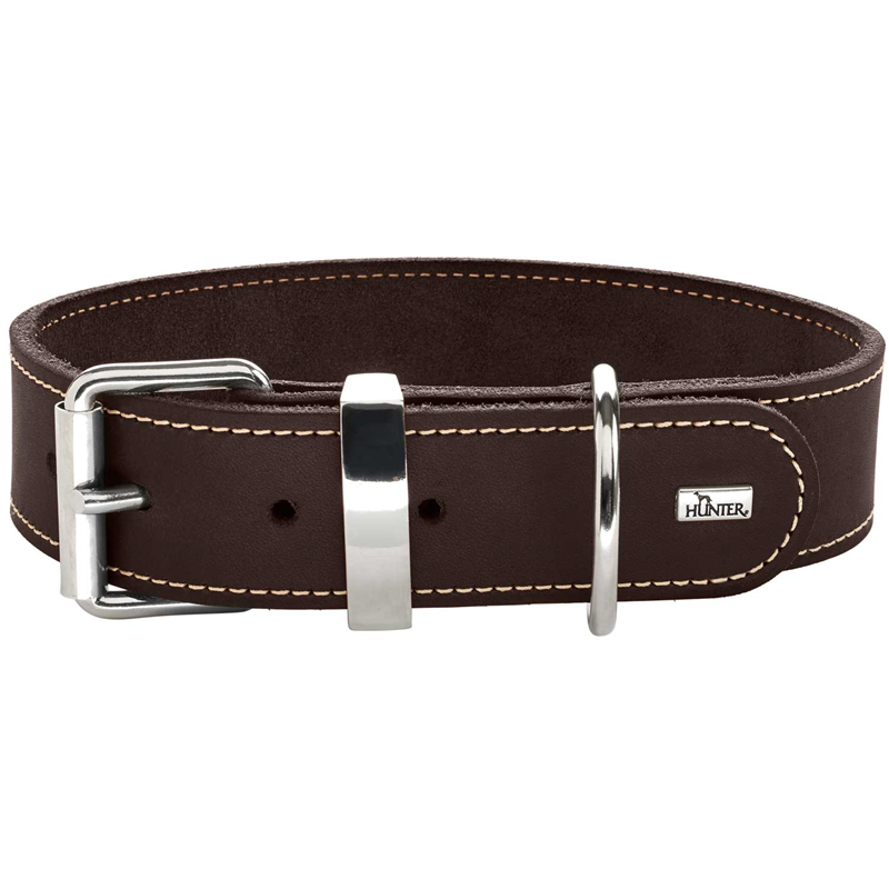 Hunter Hunde Halsband Aalborg Special dunkelbraun 55