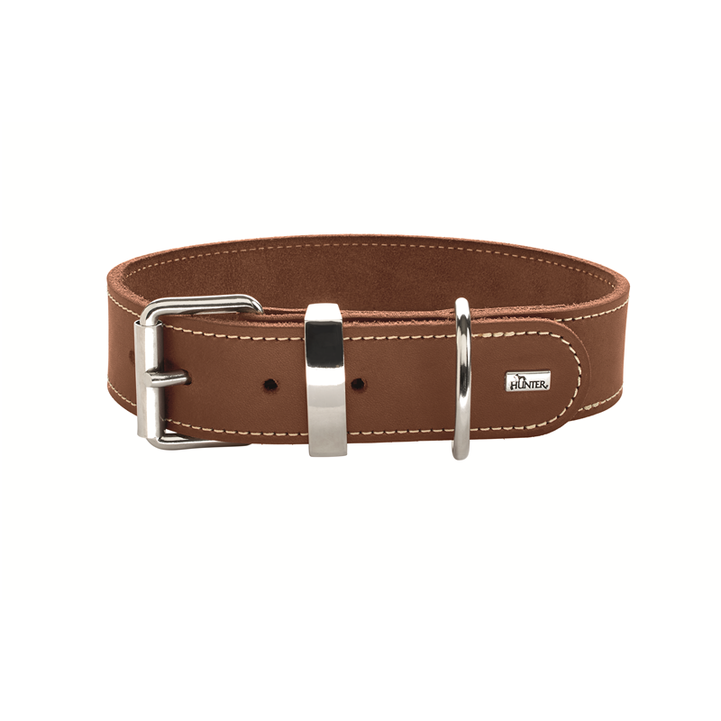 Hunter Hunde Halsband Aalborg Special cognac 55