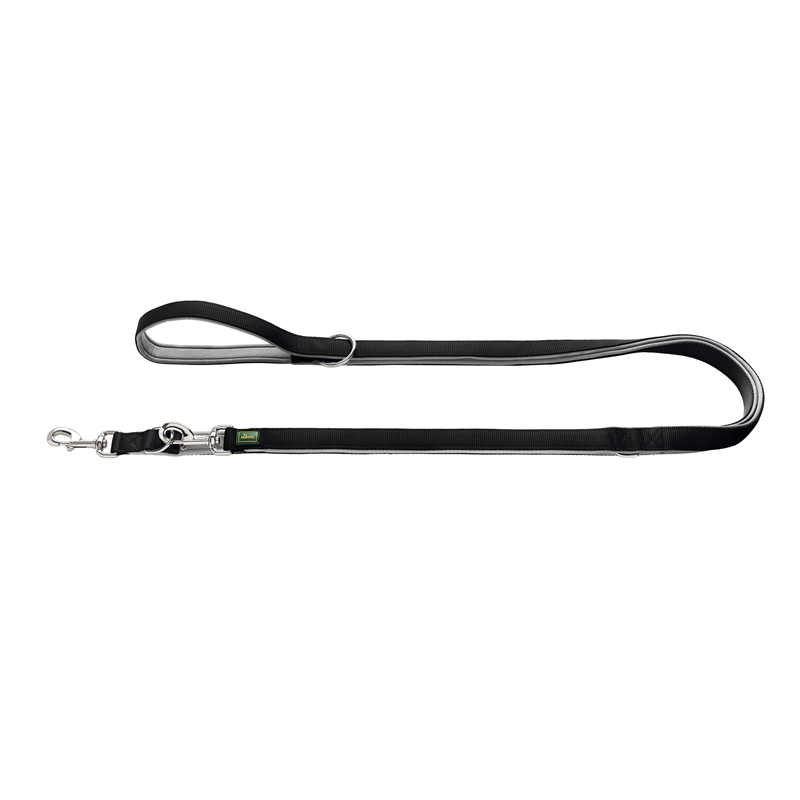 Hunter Verstellbare Führleine Neopren schwarz/grau 20/300