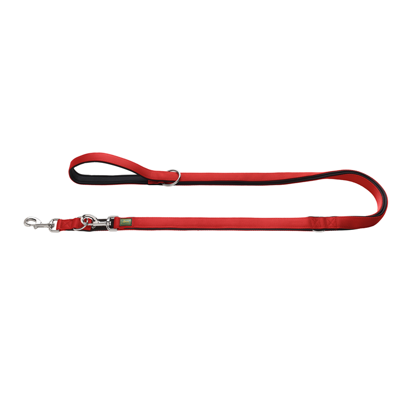 Hunter Verstellbare Führleine Neopren rot/schwarz 20/300