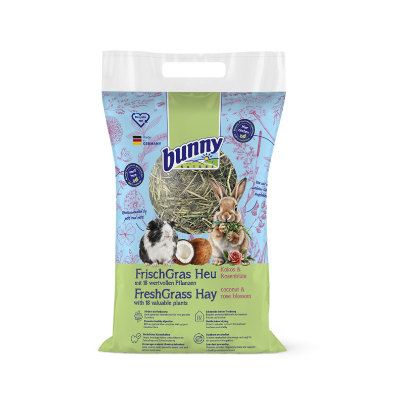 Bunny FrischGras Heu Kokos & Rosenblüte 500 g