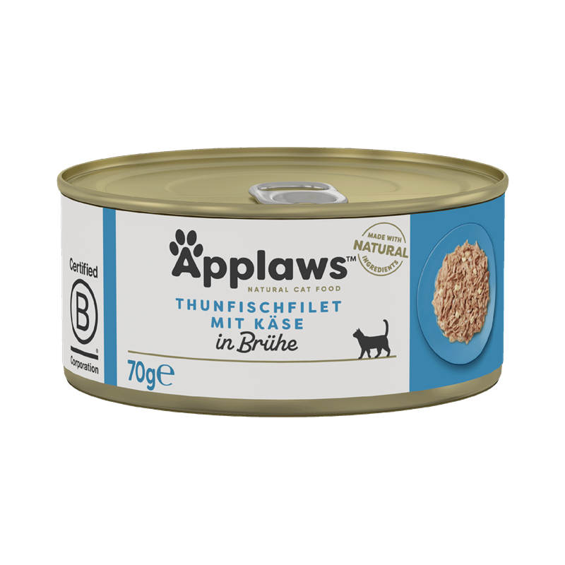 Applaws Katzen Nassfutter Thunfischfilets & Käse 70 g