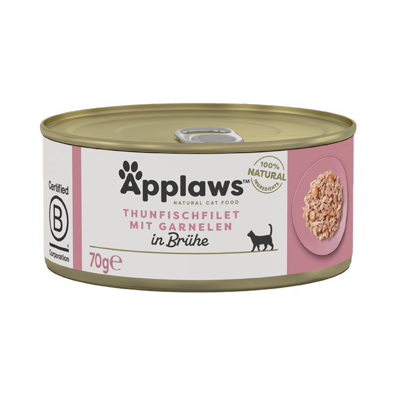 Applaws Katzen Nassfutter Thunfischfilets & Garnelen 70 g