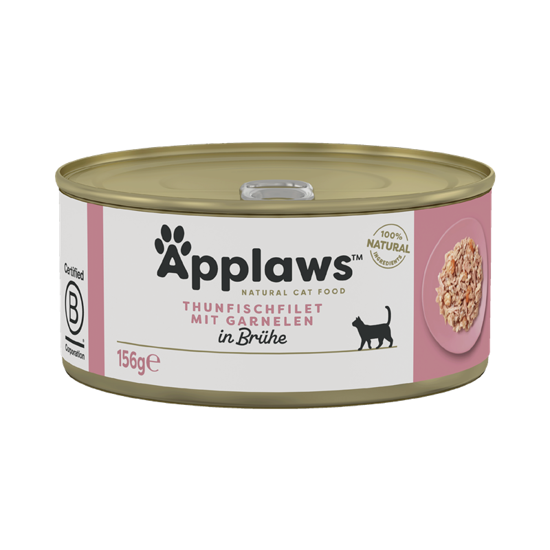 Applaws Katzen Nassfutter Thunfischfilets & Garnelen 156 g