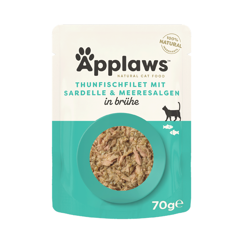 Applaws Katzen Nassfutter mit Thunfischfilets & ganze Sardellen 70 g