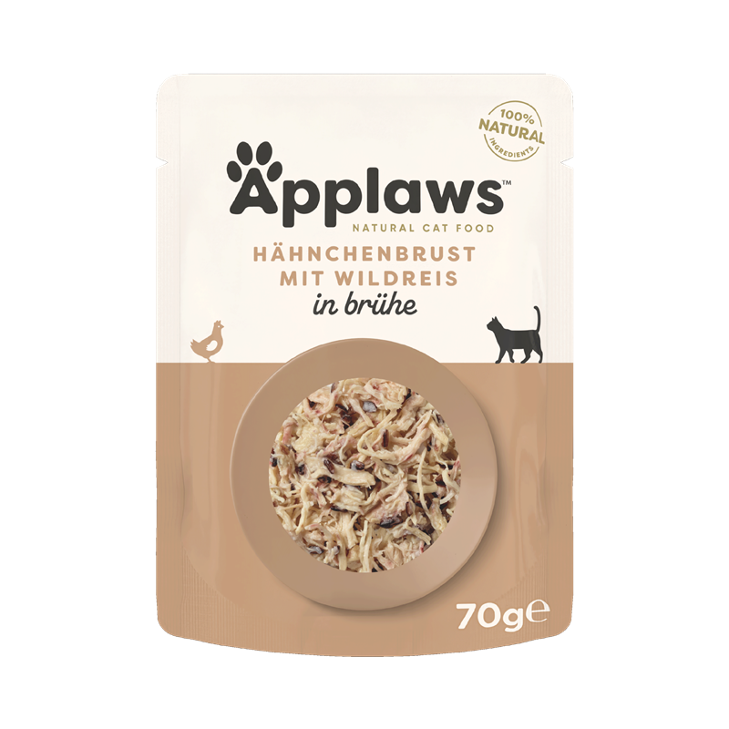Applaws Katzen Nassfutter mit Hühnchenbrust & Wildreis 70 g