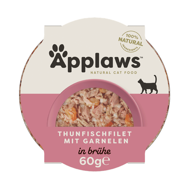 Applaws Katzen Nassfutter Thunfischfilet und Garnelen 60 g