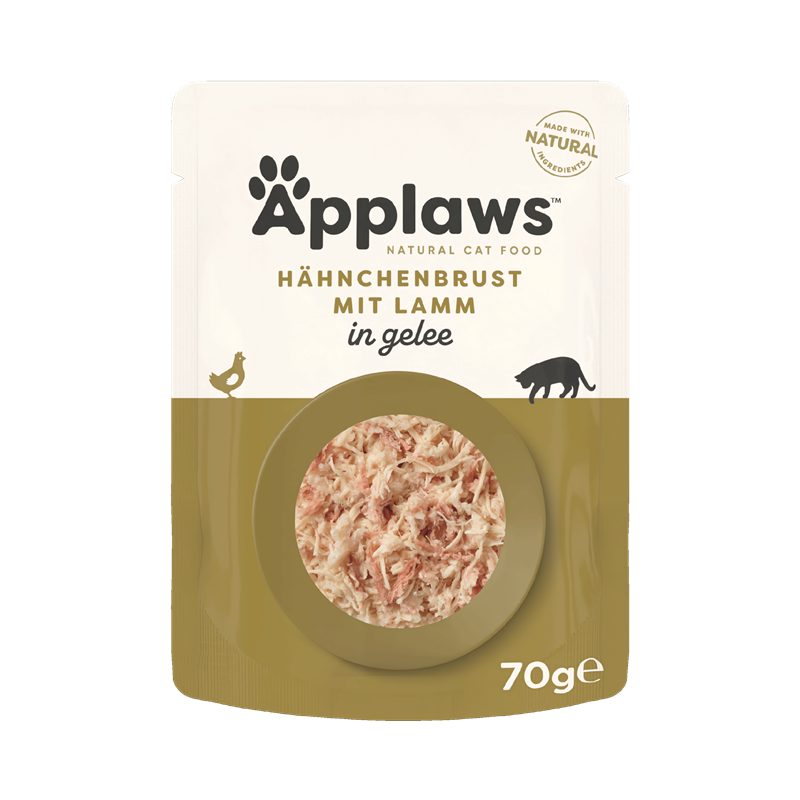 Applaws Nassfutter Hähnchenbrust mit Lamm in Gelee 70 g