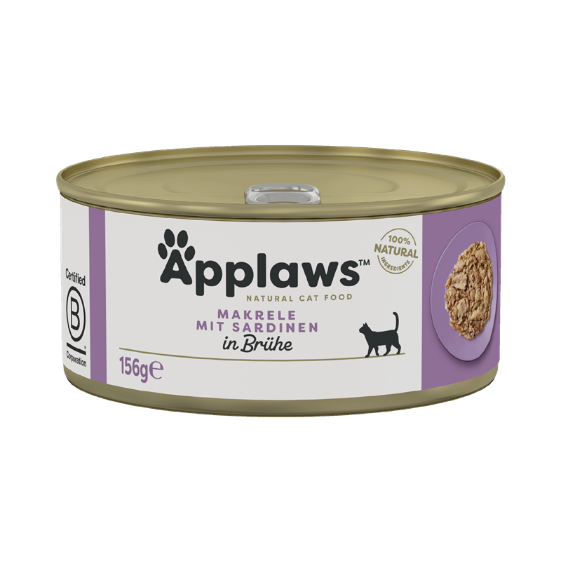 Applaws Nassfutter mit Makrele & Sardine 156 g