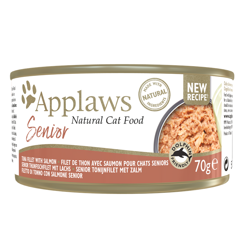 Applaws Katzen Nassfutter Senior Thunfisch & Lachs in Gelee 70 g