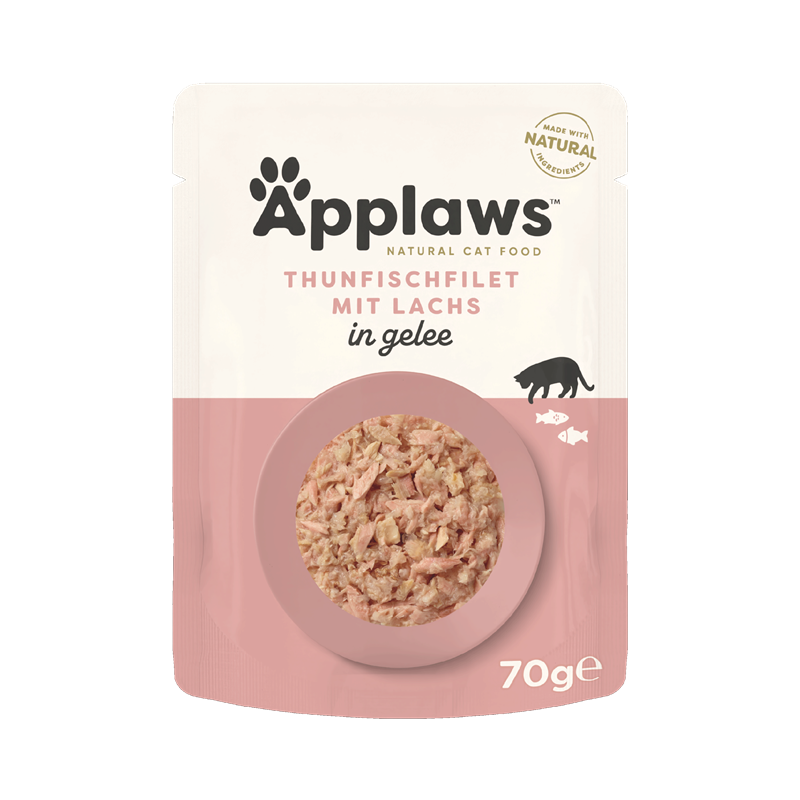 Applaws Katzen Nassfutter Thunfischfilet & Lachs in Gelee 70g