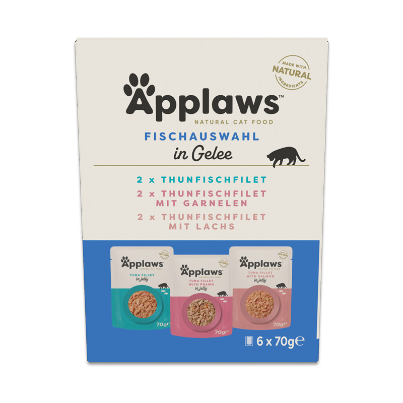 App Cat PB MP Fisch in Gelee Taster Pack 6 x70 g