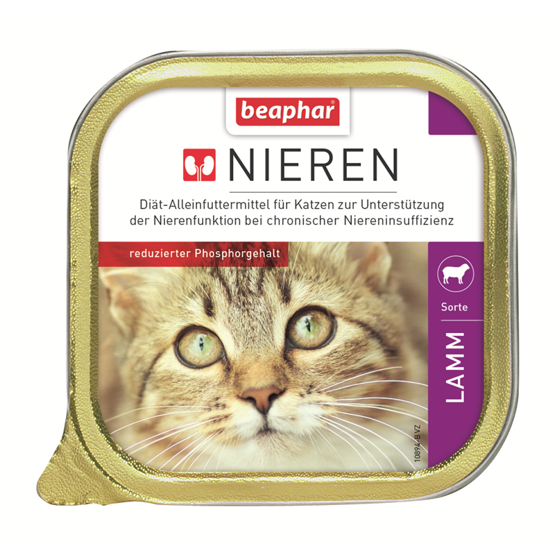 beaphar Nierendiät +Lamm 100 g Schale