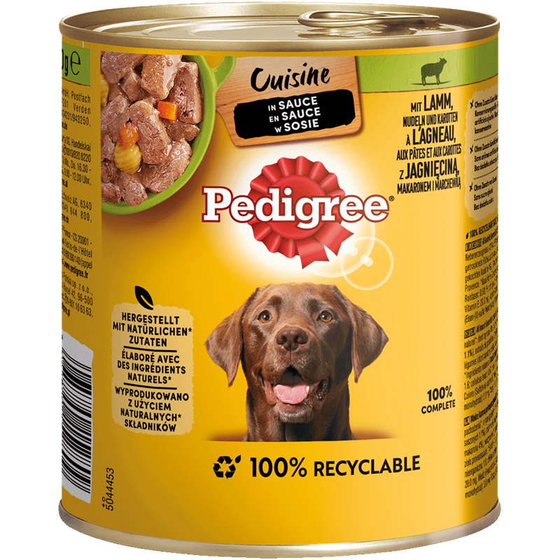 Pedigree Dose Cuisine in Sauce Lamm, Nudeln + Karotten 800 g