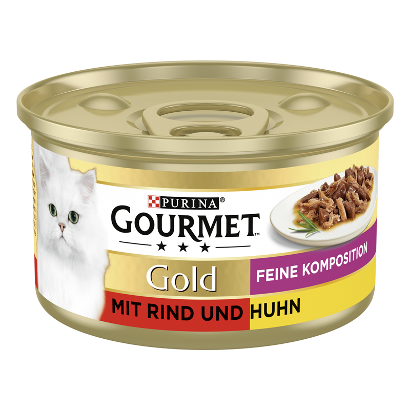 Gourmet Dose Gold Feine Komposition Rind & Huhn 85g