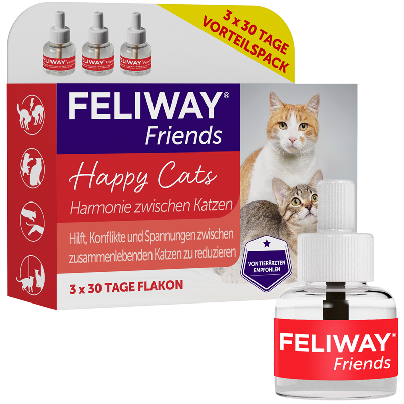 Ceva Feliway Friends 3x30 Tage Vorteilspack Nachfüllflakon 48 ml