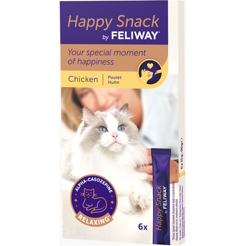 Ceva Cat Feliway Happy Snack Huhn 6x15g
