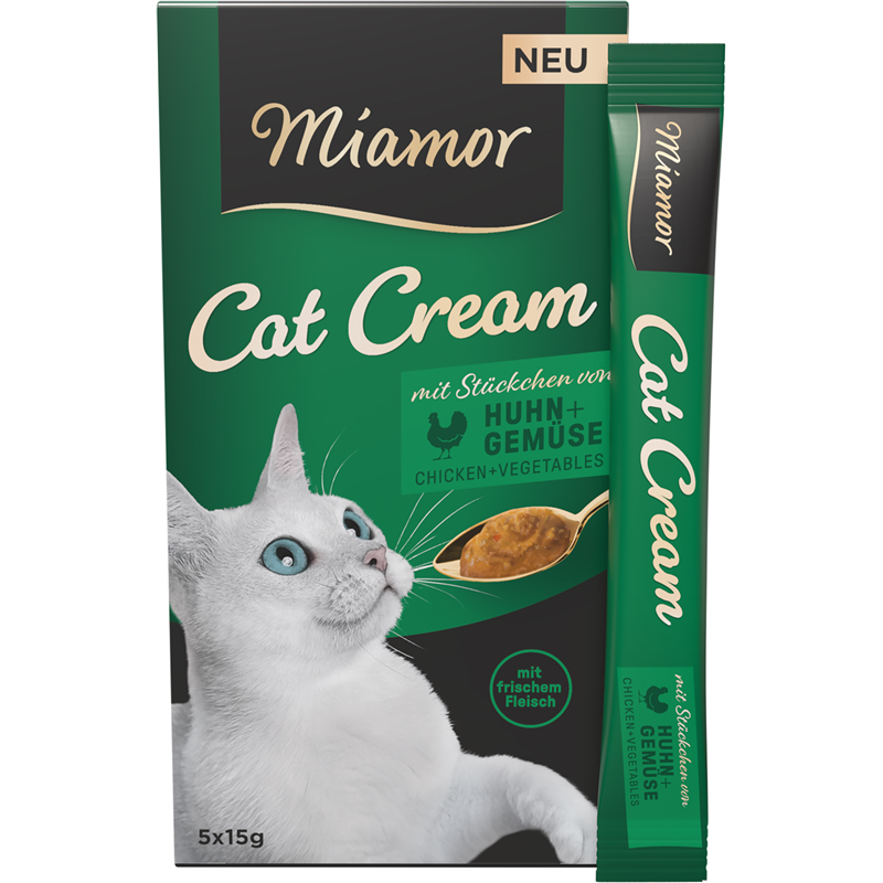 Miamor Cat Cream mit Huhn + Gemüse 5 x 15 g