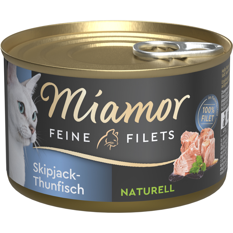 Miamor Feine Filets Naturell Skipjack-Thunfisch 156g Dose