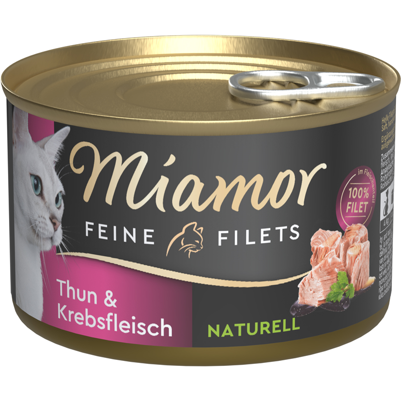 Miamor Feine Filets Naturell Thunfisch & Krebsfleisch 156g Dose