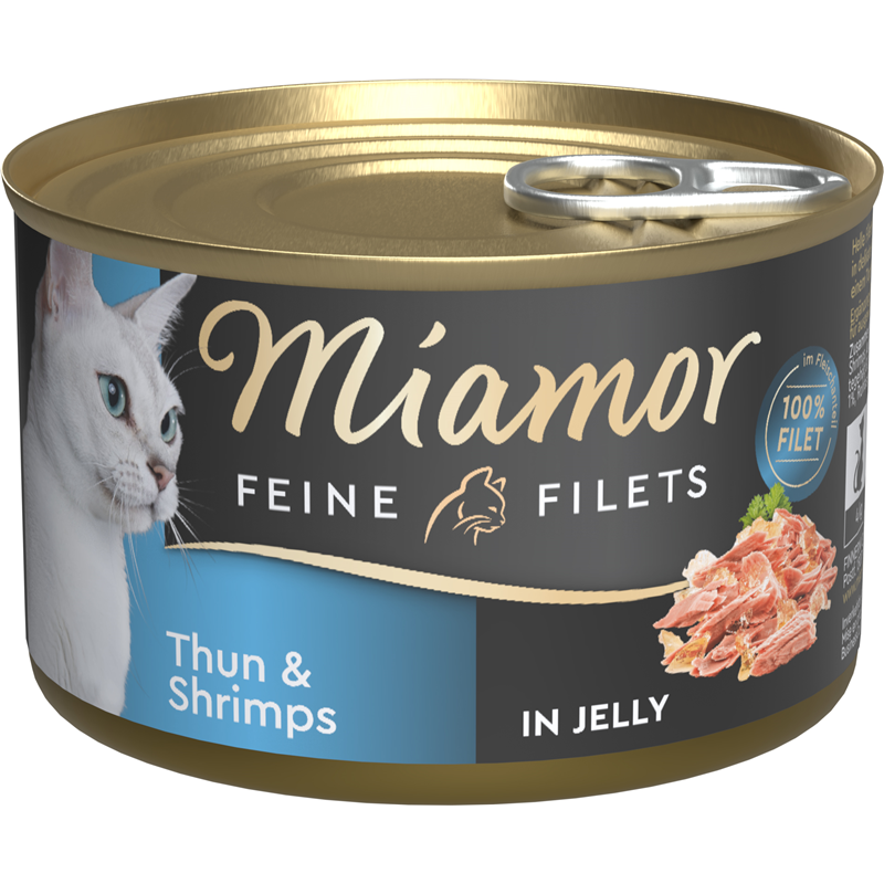 Miamor Feine Filets Thunfisch & Shrimps 185g Dose