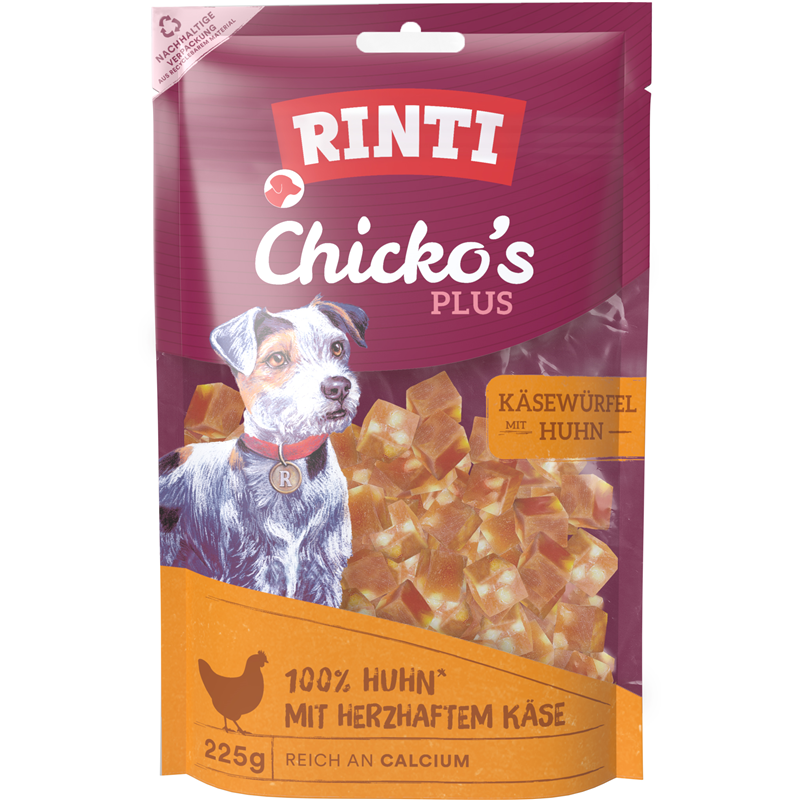 Rinti Chicko Plus Käsewürfel mit Huhn 225g