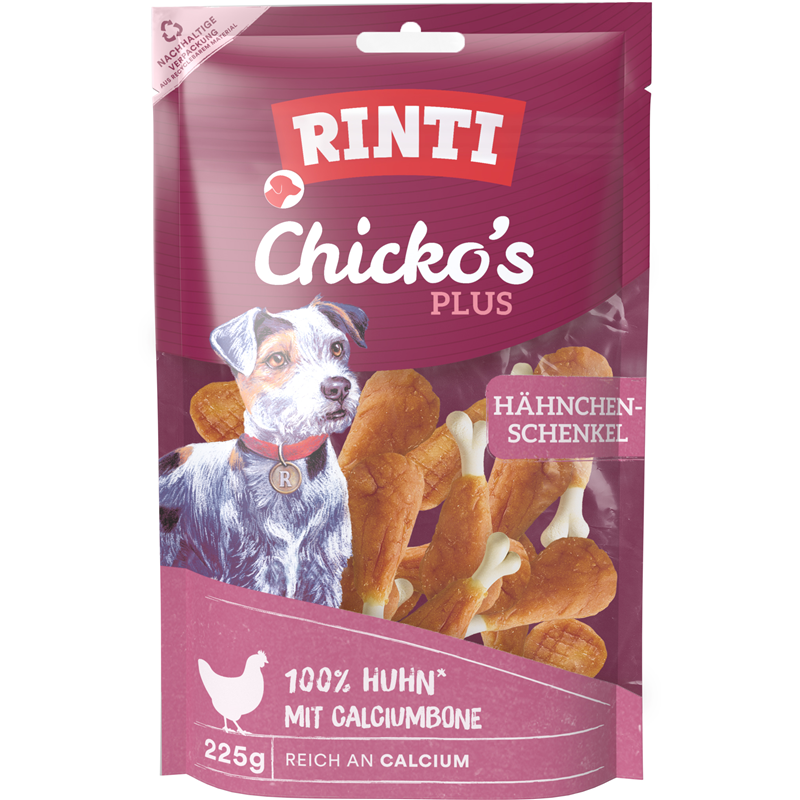 Rinti Chicko Plus Hähnchenschenkel mit Calciumbone 225 g