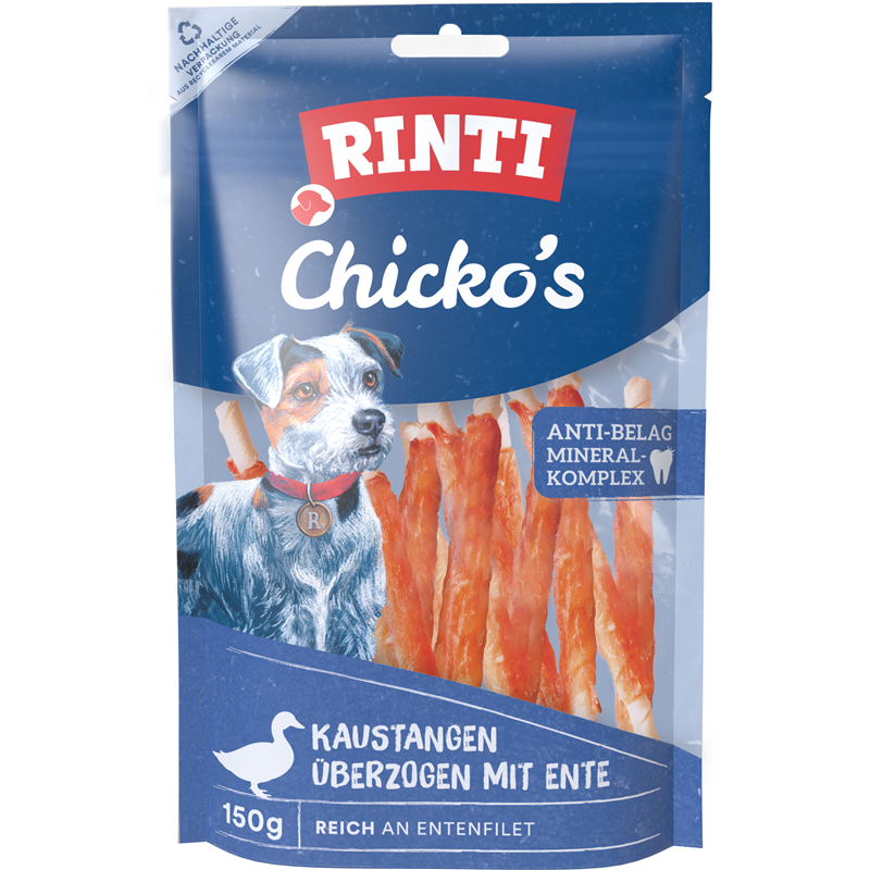 Rinti Snack Chicko Kaustangen mit Ente Small 150 g