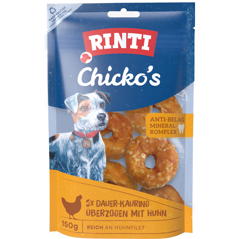 Rinti Chicko Dauer-Kauringe klein mit Huhn 5×30 g