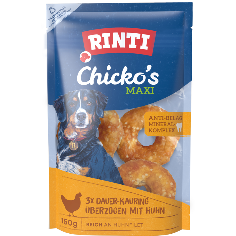 Rinti Chicko Dauer-Kauringe maxi mit Huhn 3×50 g