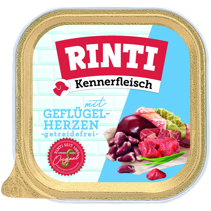 Rinti Kennerfleisch Plus Geflügelherzen 300g