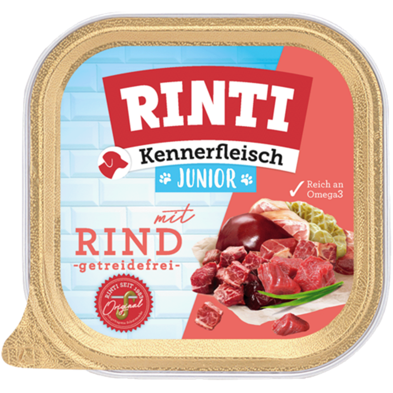Rinti Kennerfleisch Plus Junior mit Rind 300g