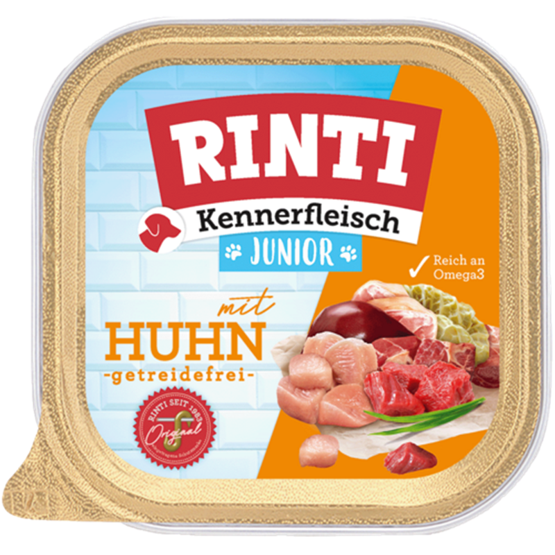 Rinti Kennerfleisch Schale Plus Junior mit Huhn 300 g