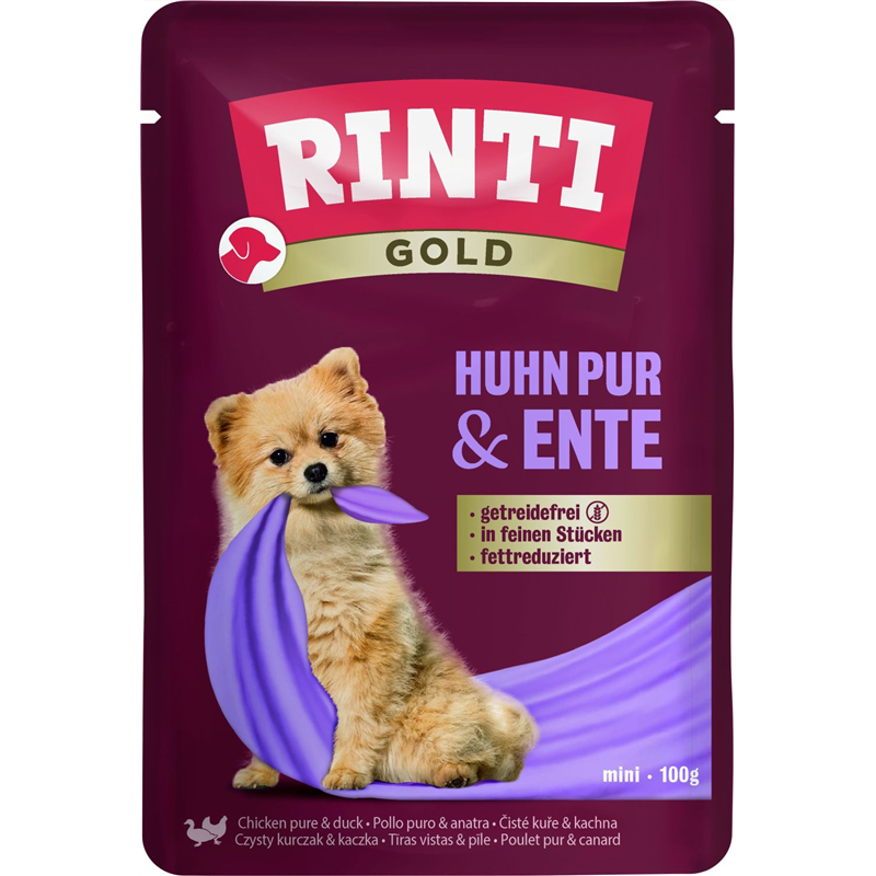 Rinti Gold Huhn Pur & Ente 100g Pouchbeutel
