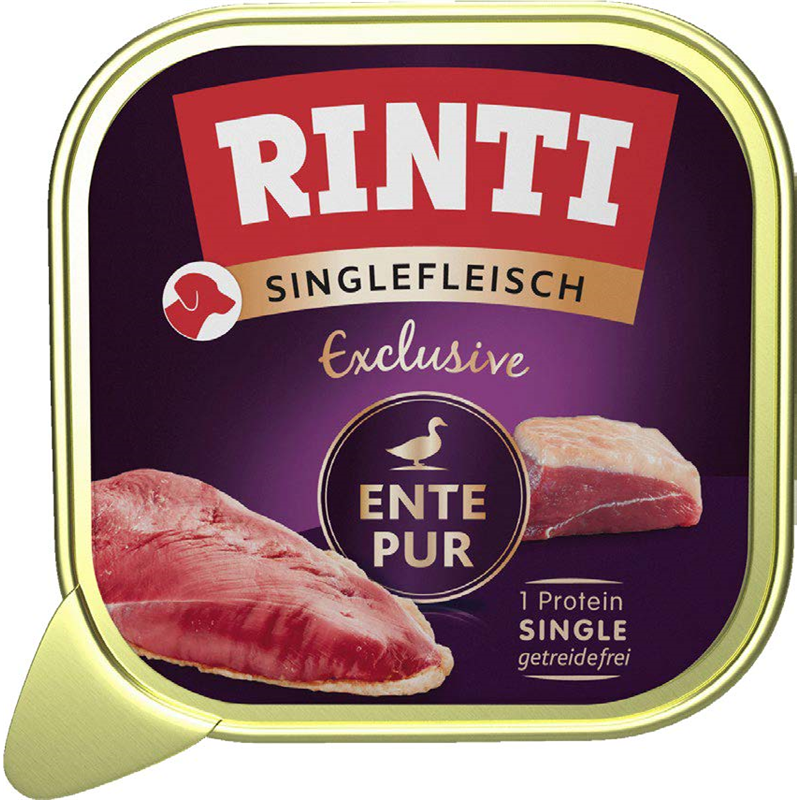 Rinti Singlefleisch Exclusive Ente pur 150g Schale