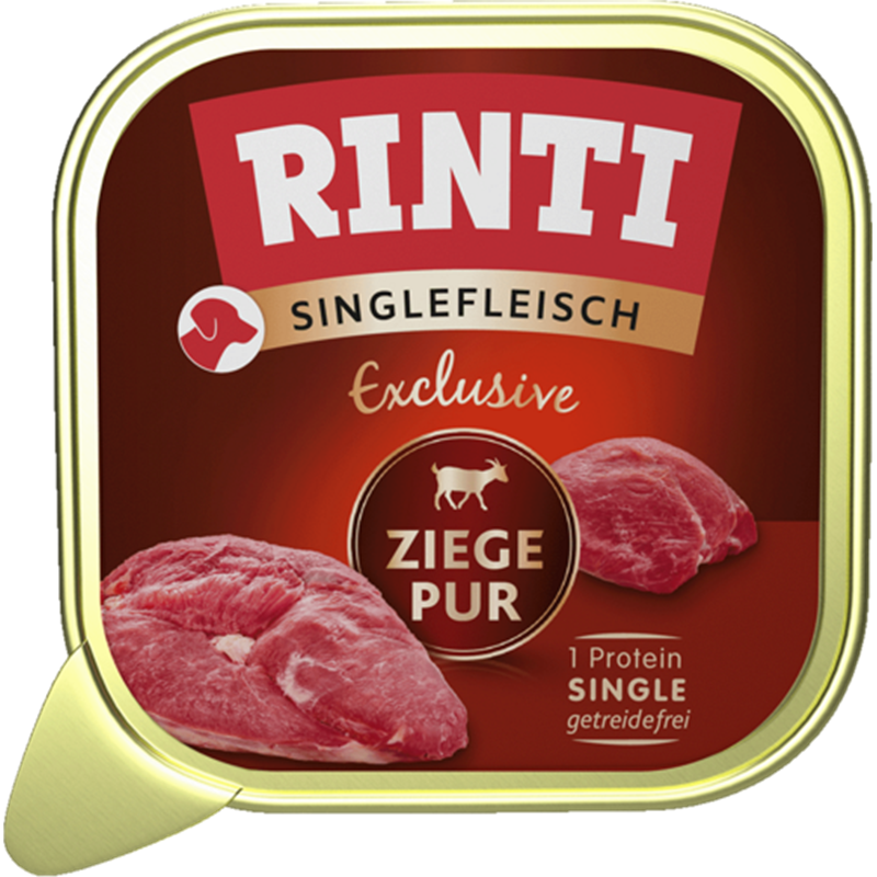 Rinti Singlefleisch Excl. Ziege pur 150g Schale