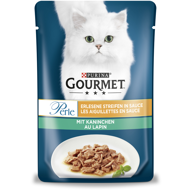 Gourmet Portionsbeutel Perle Erlesene Streifen Kaninchen 85 g
