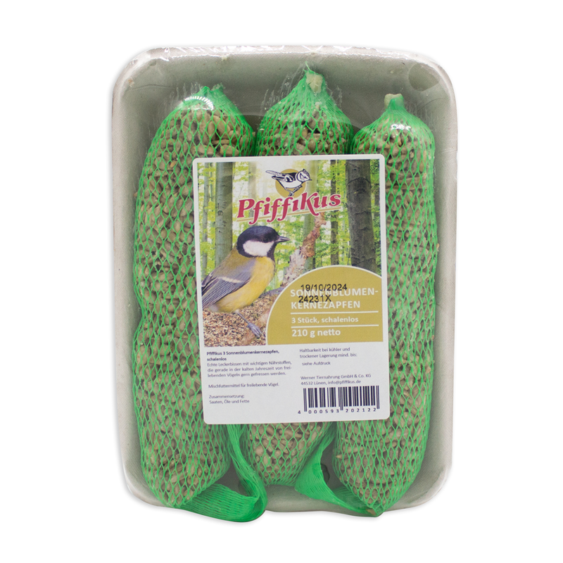 Pfiffikus Sonnenblumenkernezapfen 3 er-Pack / 280 g