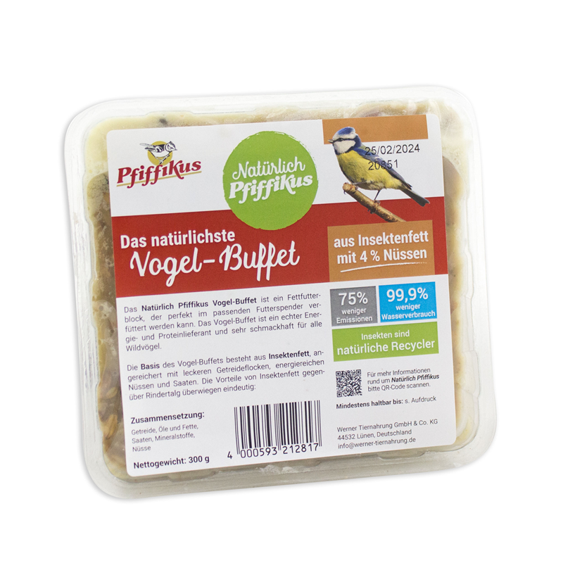 Natürlich Pfiffikus Vogel-Buffet Nuss 1 Stück / 300 g