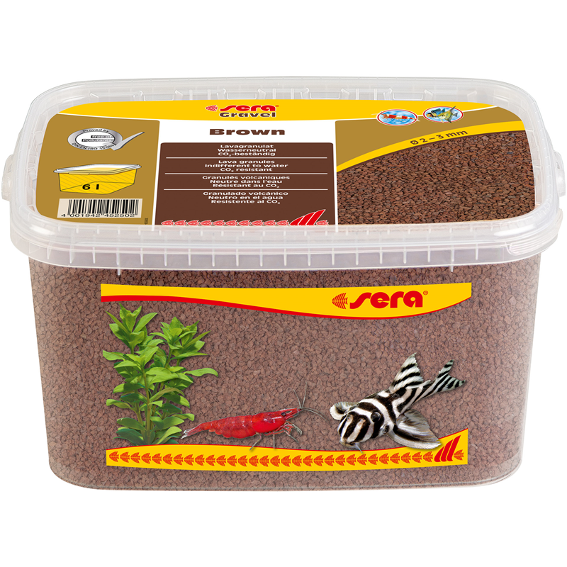 sera Gravel Brown Lava Ø 2 – 3 mm 6 l