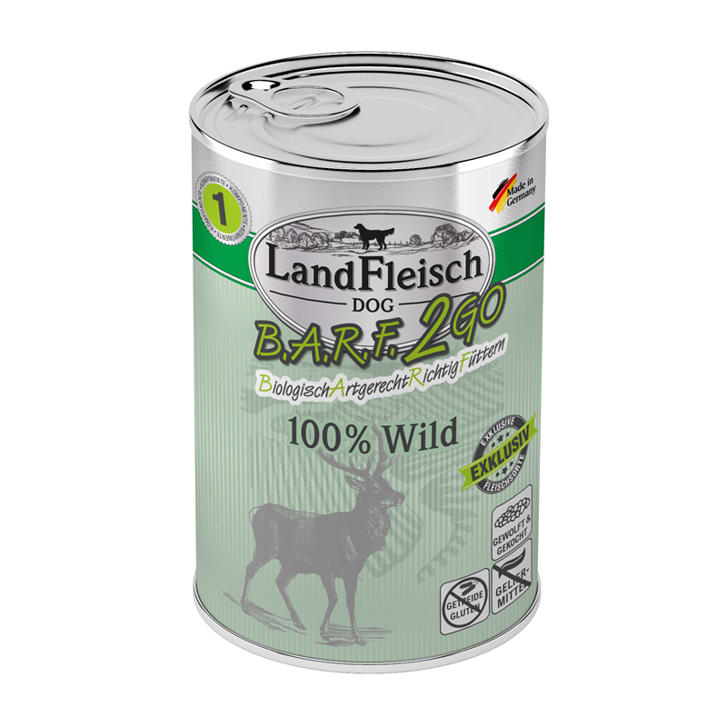 LandFleisch BARF2GO Exklusiv 100% vom Wild 400g