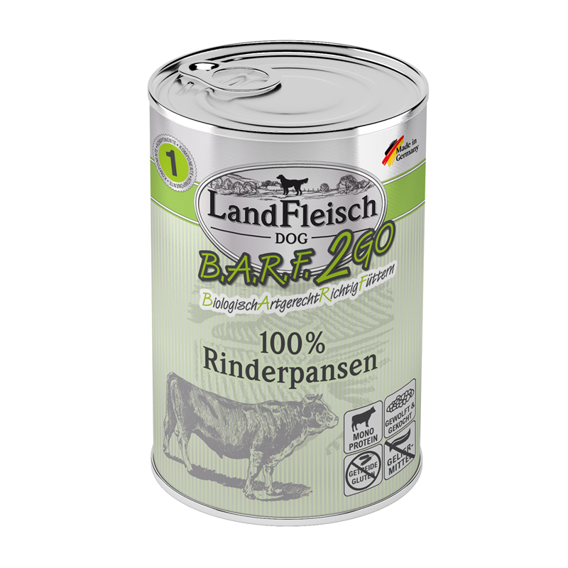 LandFleisch BARF2GO 100 % aus Rinderpansen 400g