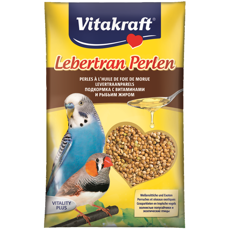 Vitakraft Lebertran Perlen für Sittiche und Exoten 20 g
