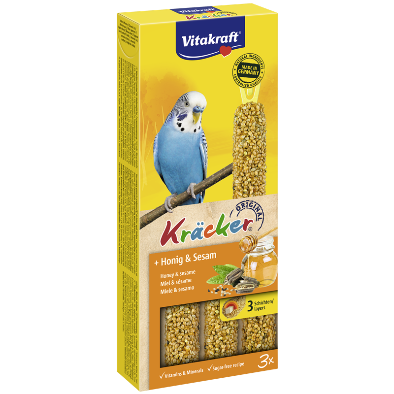 Vitakraft Kräcker Honig & Sesam für Sittiche 90 g