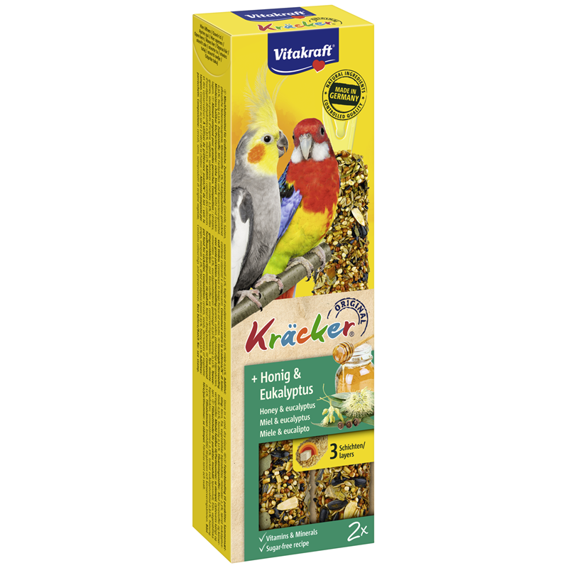 Vitakraft Kräcker Honig & Eukalyptus für Großsittiche 180 g