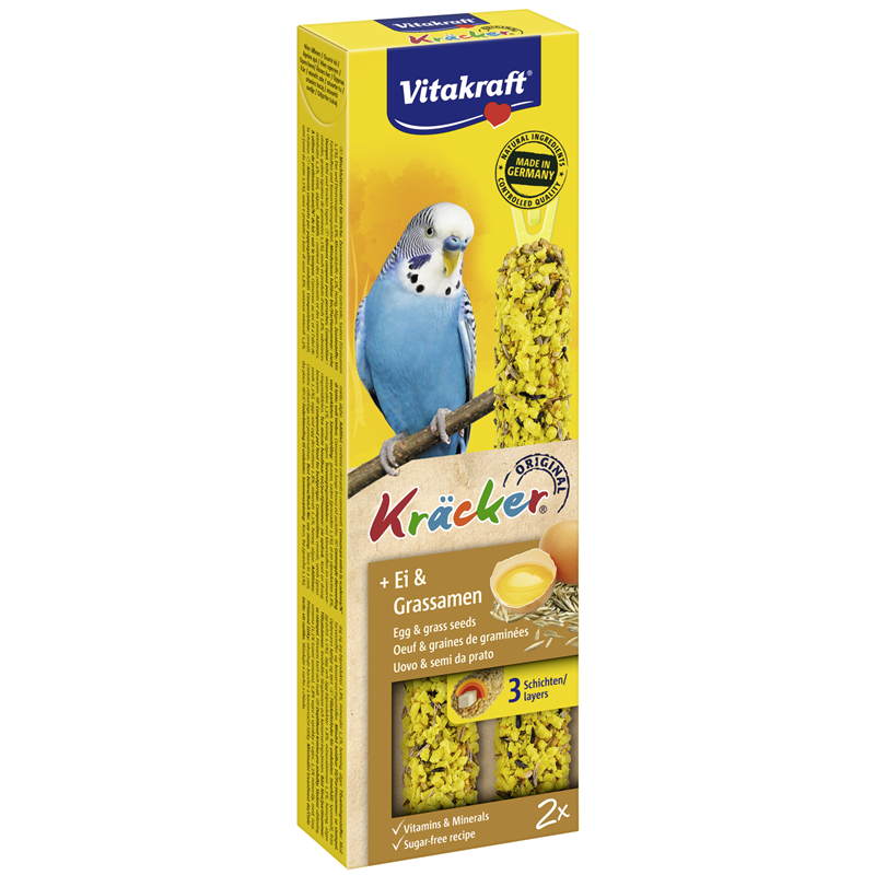 Vitakraft Kräcker Ei & Grassamen für Sittiche 54 g